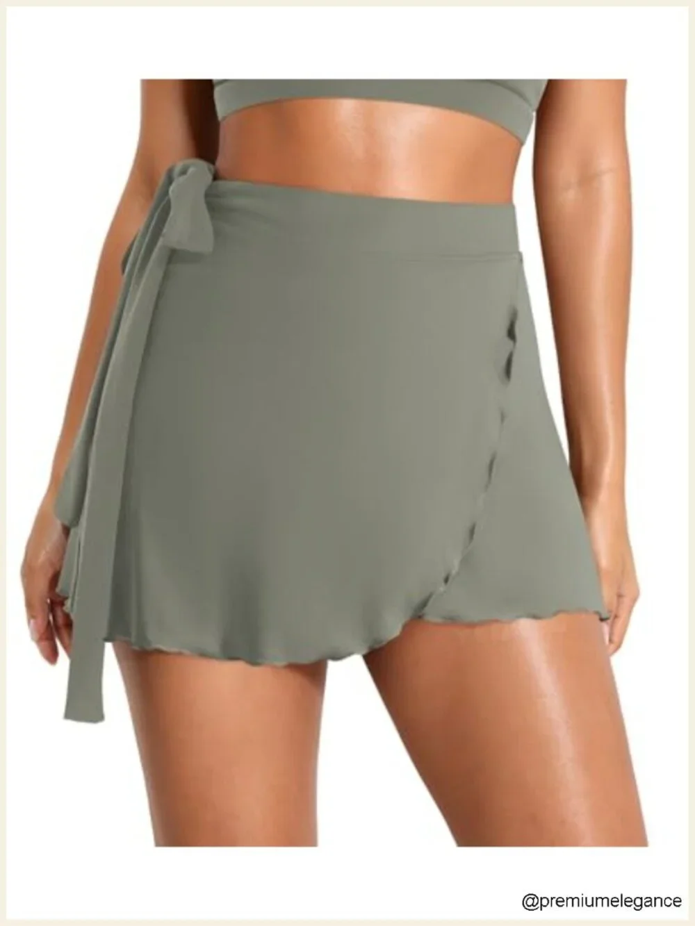 Ballet Wrap Skirt with Shorts 2-in-1 Active Skort for Yoga Pilates Tennis